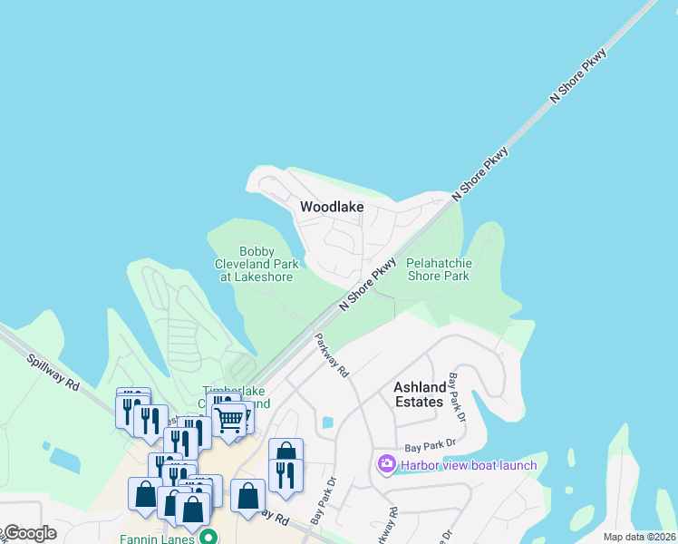 map of restaurants, bars, coffee shops, grocery stores, and more near 211 Kings Ridge Cove in Brandon
