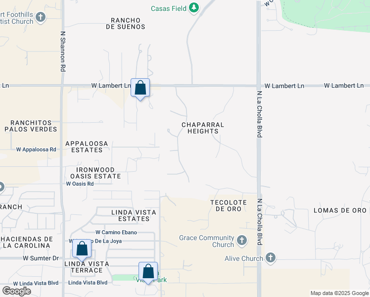 map of restaurants, bars, coffee shops, grocery stores, and more near 10148 North Wild Creek Drive in Oro Valley