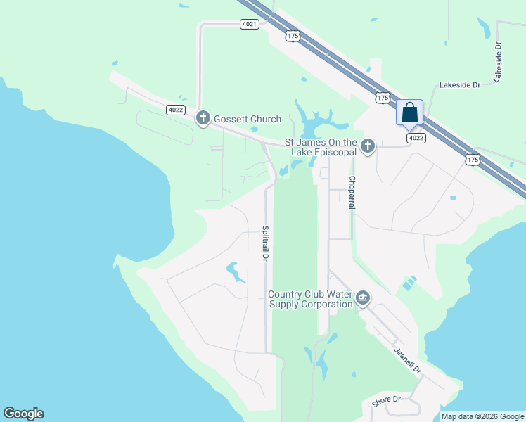 map of restaurants, bars, coffee shops, grocery stores, and more near 206 Splitrail Drive in Kemp