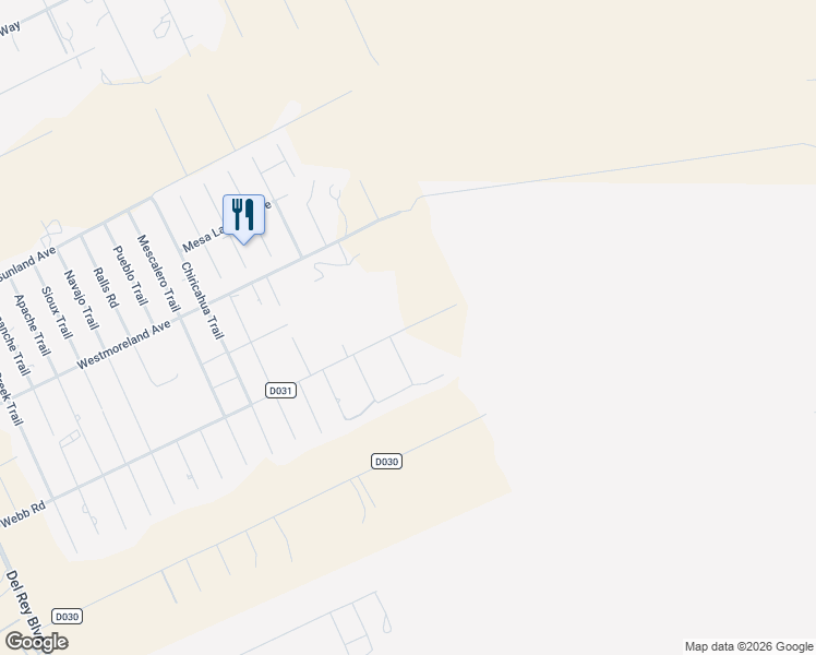 map of restaurants, bars, coffee shops, grocery stores, and more near 2410 Webb Road in Las Cruces