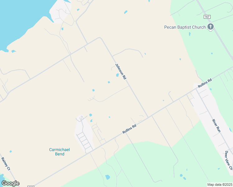 map of restaurants, bars, coffee shops, grocery stores, and more near 7200 Johnson Road in Granbury