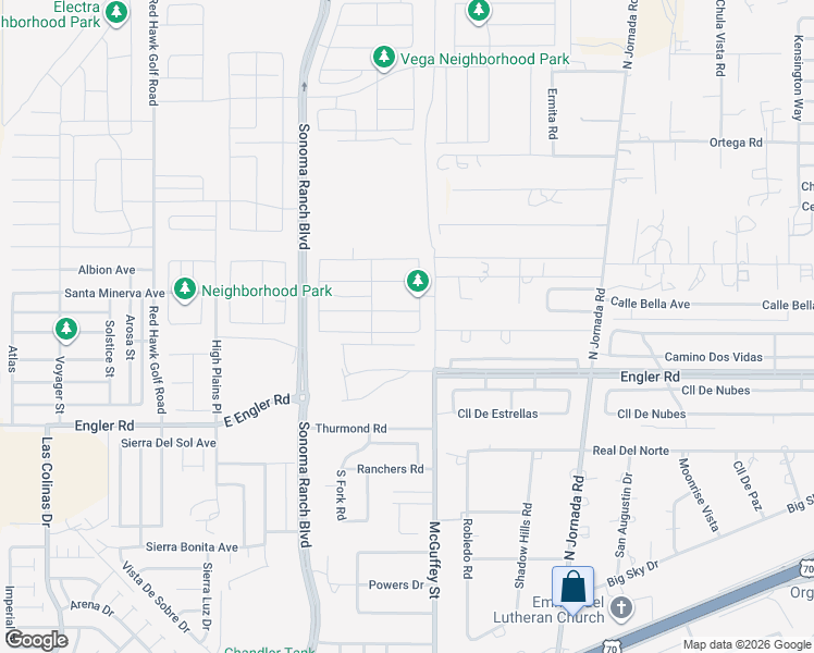 map of restaurants, bars, coffee shops, grocery stores, and more near 4200-4498 Northgate Road in Las Cruces