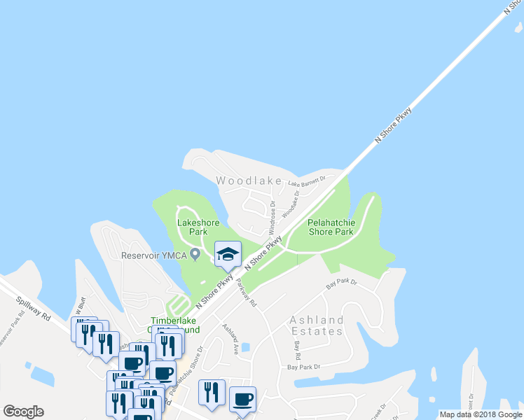 map of restaurants, bars, coffee shops, grocery stores, and more near 829 Harbor Bend Drive in Brandon
