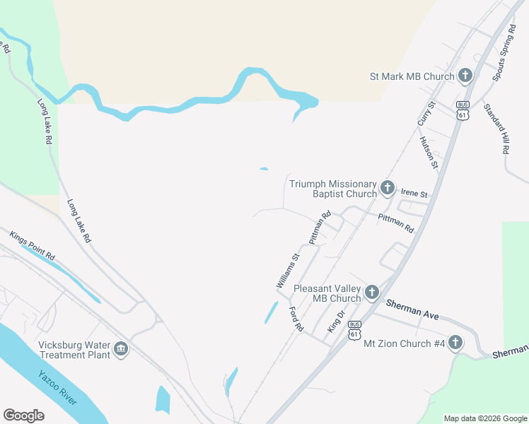 map of restaurants, bars, coffee shops, grocery stores, and more near 193 Jackson Lane in Vicksburg