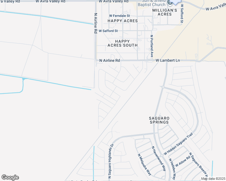 map of restaurants, bars, coffee shops, grocery stores, and more near 9395 West Lambert Lane in Marana