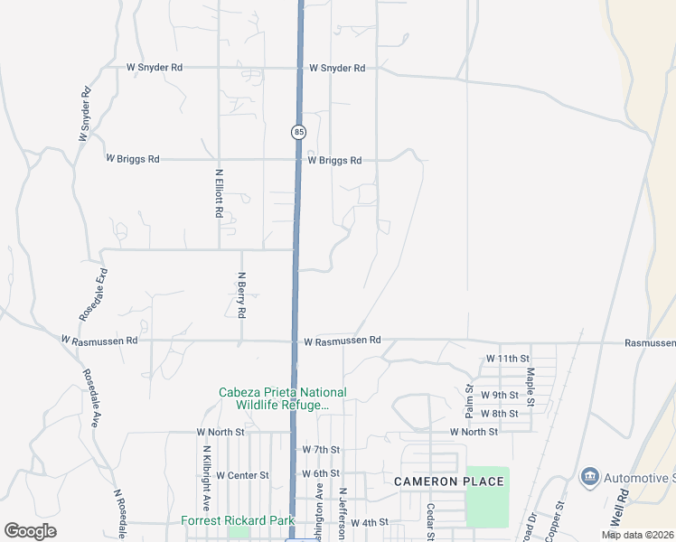 map of restaurants, bars, coffee shops, grocery stores, and more near 1940 North 2nd Avenue in Ajo