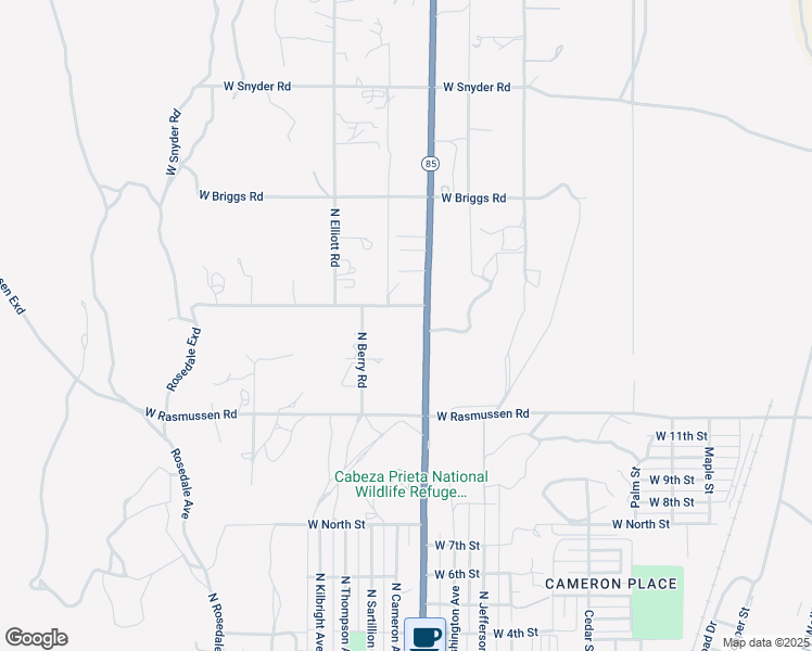 map of restaurants, bars, coffee shops, grocery stores, and more near 1961 North Ajo Gila Bend Highway in Ajo