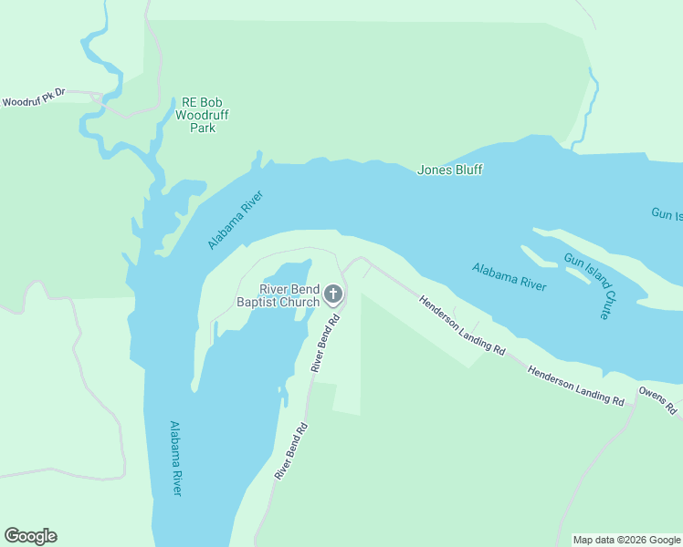 map of restaurants, bars, coffee shops, grocery stores, and more near 1499 Henderson Landing Road in Lowndesboro