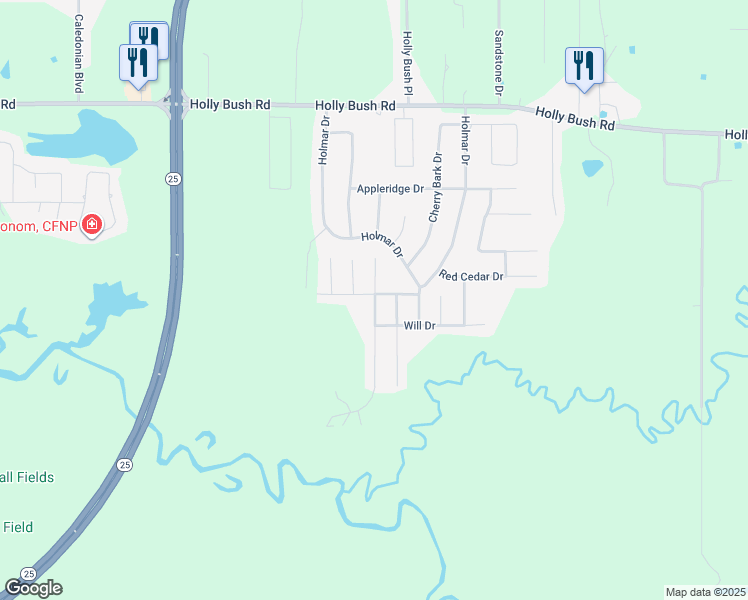 map of restaurants, bars, coffee shops, grocery stores, and more near 902 Frisky Drive in Brandon
