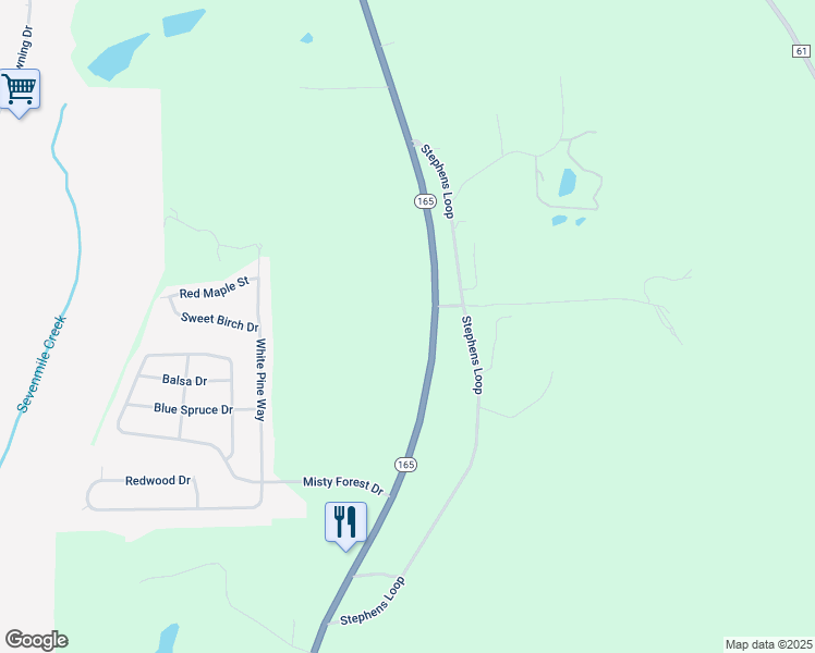 map of restaurants, bars, coffee shops, grocery stores, and more near 216 Highway 165 in Phenix City