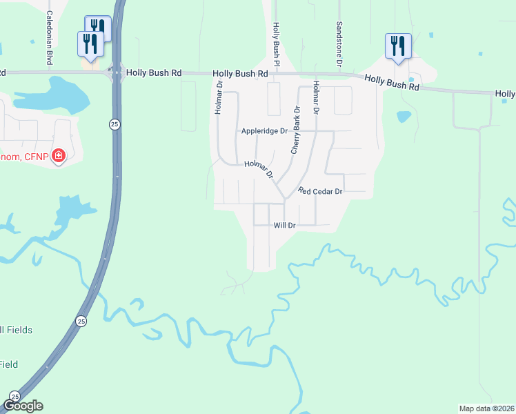 map of restaurants, bars, coffee shops, grocery stores, and more near 901 Frisky Drive in Brandon