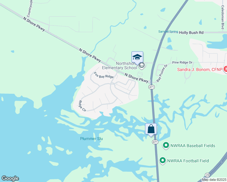 map of restaurants, bars, coffee shops, grocery stores, and more near 431 Fox Bay Dr in Brandon