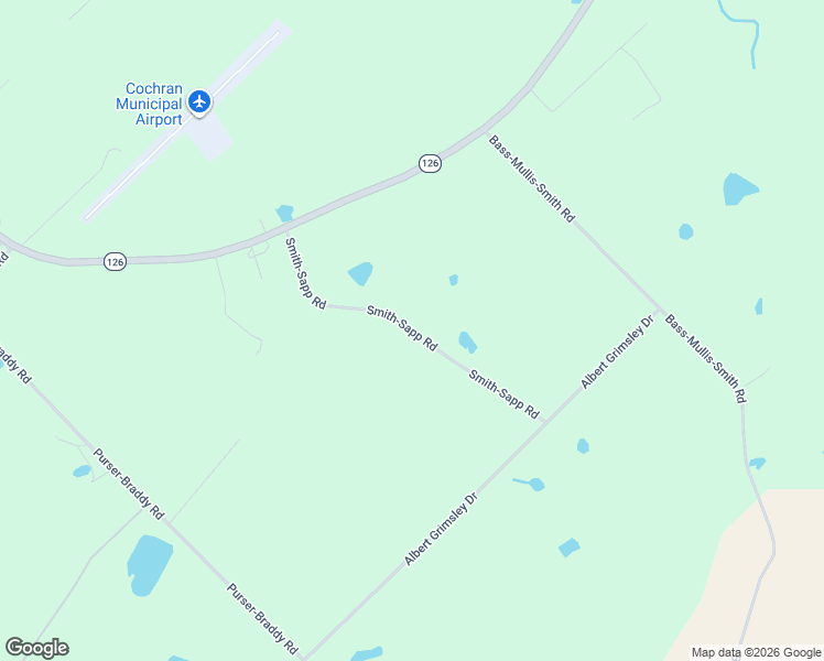 map of restaurants, bars, coffee shops, grocery stores, and more near Smith-Sapp Road in Bleckley County