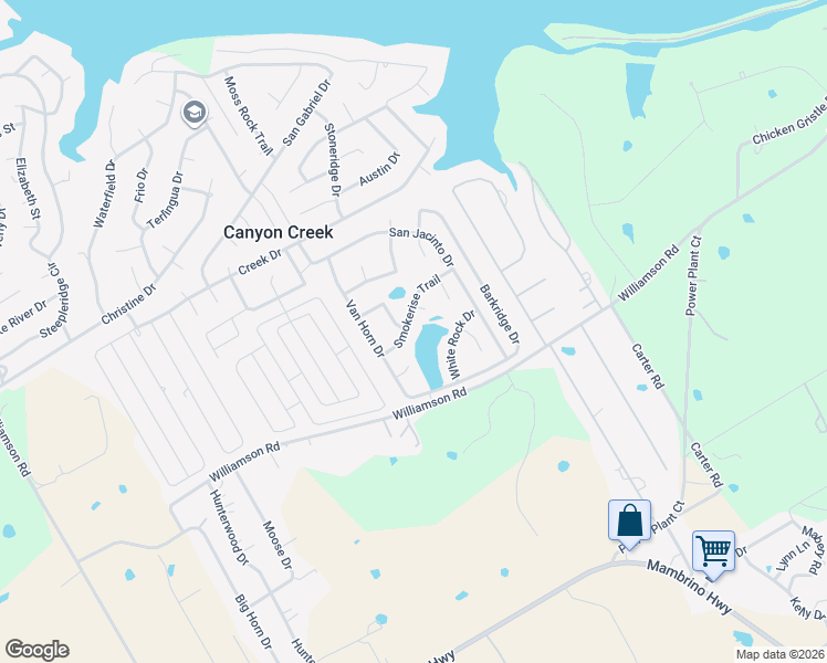 map of restaurants, bars, coffee shops, grocery stores, and more near 2515 Smokerise Trail in Granbury