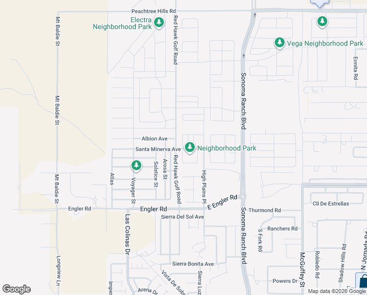 map of restaurants, bars, coffee shops, grocery stores, and more near Red Hawk Golf Road in Las Cruces