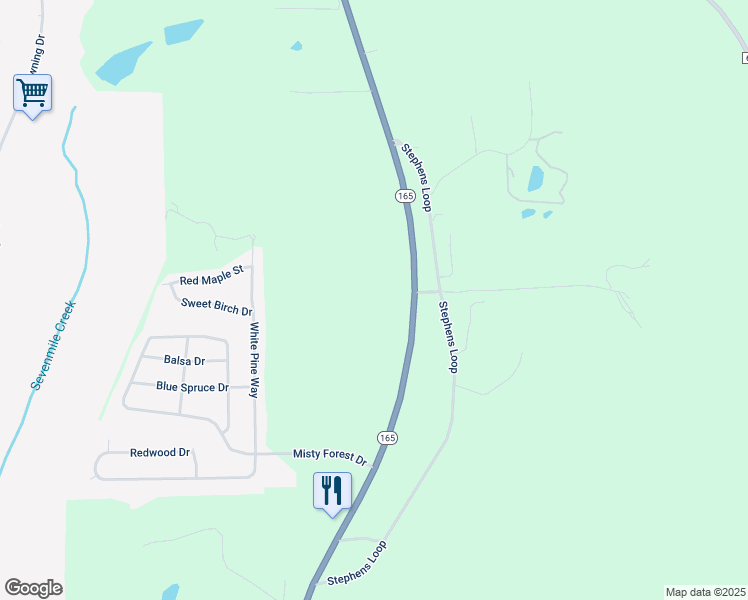 map of restaurants, bars, coffee shops, grocery stores, and more near 216 Alabama 165 in Phenix City