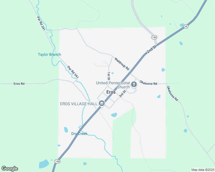 map of restaurants, bars, coffee shops, grocery stores, and more near 1400 1st Street in Eros