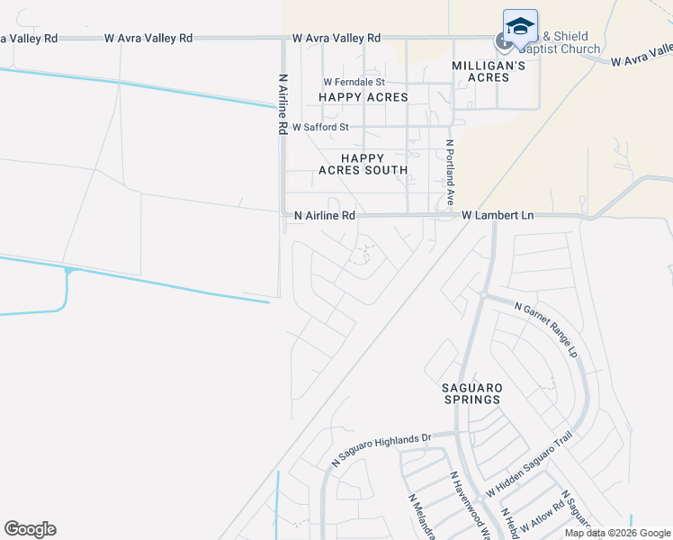 map of restaurants, bars, coffee shops, grocery stores, and more near 9271 West Creosote Rain Drive in Marana