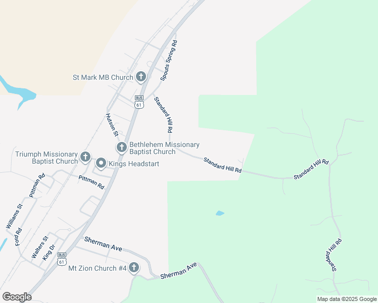 map of restaurants, bars, coffee shops, grocery stores, and more near 1692 Standard Hill Road in Vicksburg