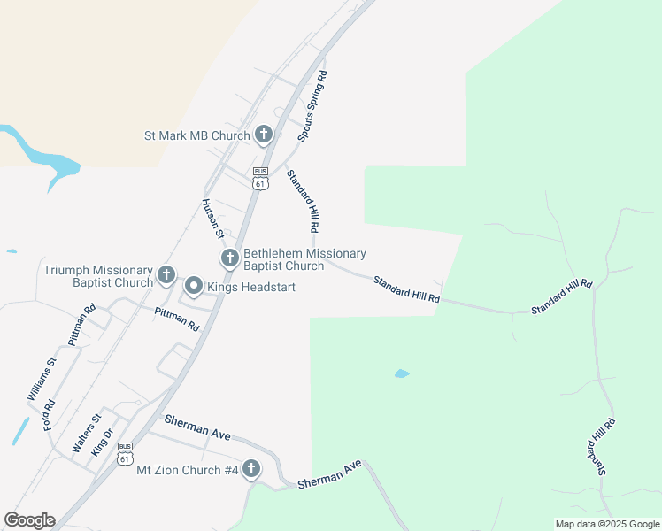 map of restaurants, bars, coffee shops, grocery stores, and more near 1692 Standard Hill Road in Vicksburg