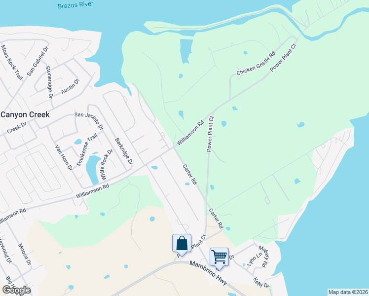 map of restaurants, bars, coffee shops, grocery stores, and more near 5902 Carter Road in Granbury