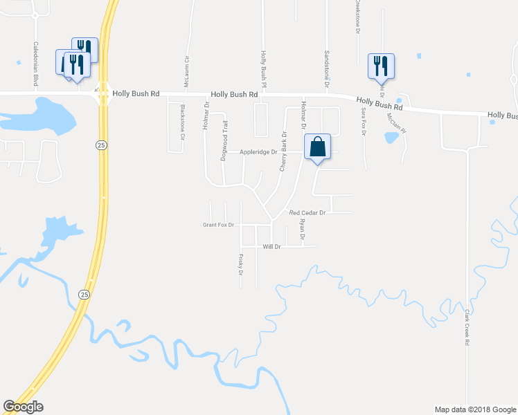 map of restaurants, bars, coffee shops, grocery stores, and more near 166 Holmar Drive in Brandon
