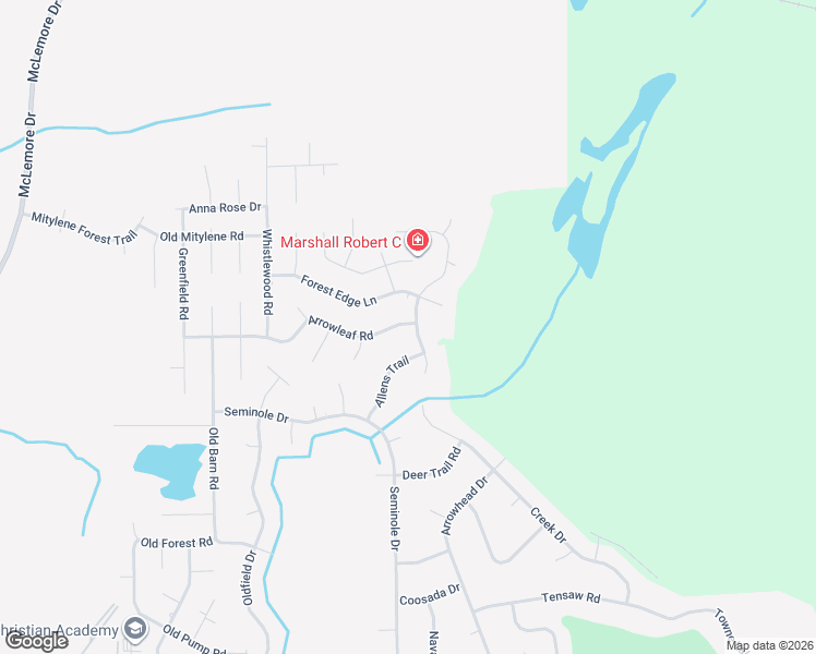 map of restaurants, bars, coffee shops, grocery stores, and more near 513 Forest Trail in Montgomery