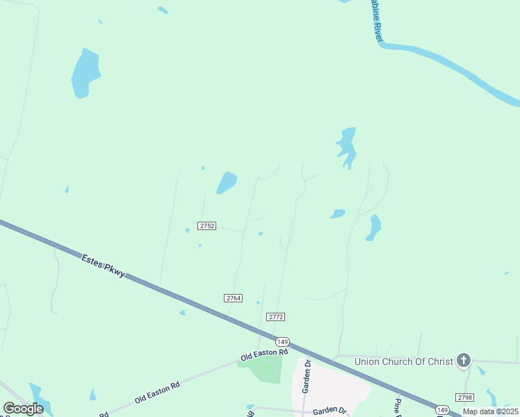 map of restaurants, bars, coffee shops, grocery stores, and more near 474 County Road 2764 in Longview