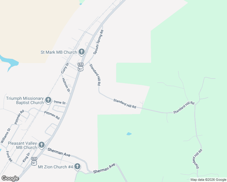 map of restaurants, bars, coffee shops, grocery stores, and more near 1692 Standard Hill Road in Vicksburg