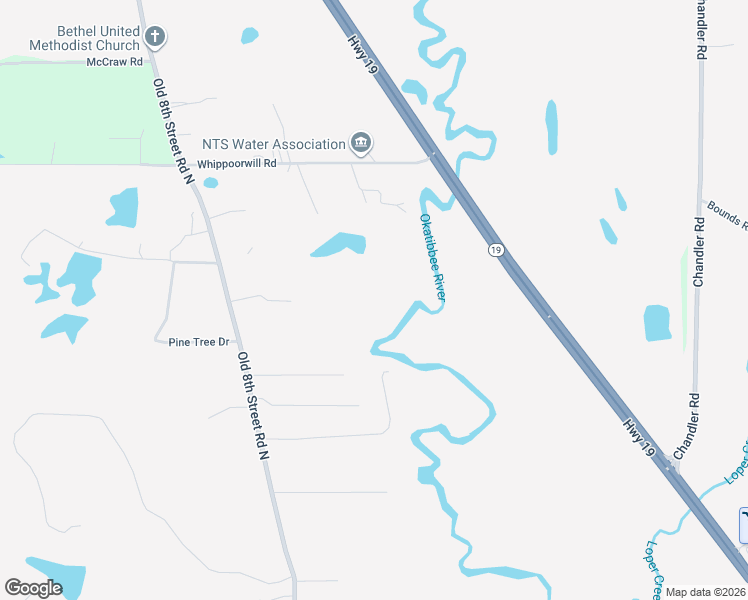 map of restaurants, bars, coffee shops, grocery stores, and more near 3514 Old 8th Street Road North in Meridian