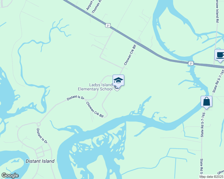 map of restaurants, bars, coffee shops, grocery stores, and more near 73 Chowan Creek Bluff in Beaufort