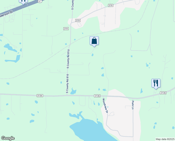 map of restaurants, bars, coffee shops, grocery stores, and more near 5801 Crow Creek Lane in Alvarado