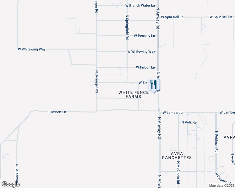 map of restaurants, bars, coffee shops, grocery stores, and more near 16842 West Pepperbox Lane in Marana