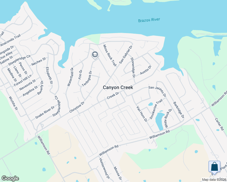 map of restaurants, bars, coffee shops, grocery stores, and more near 5115 Waterbury Court in Granbury