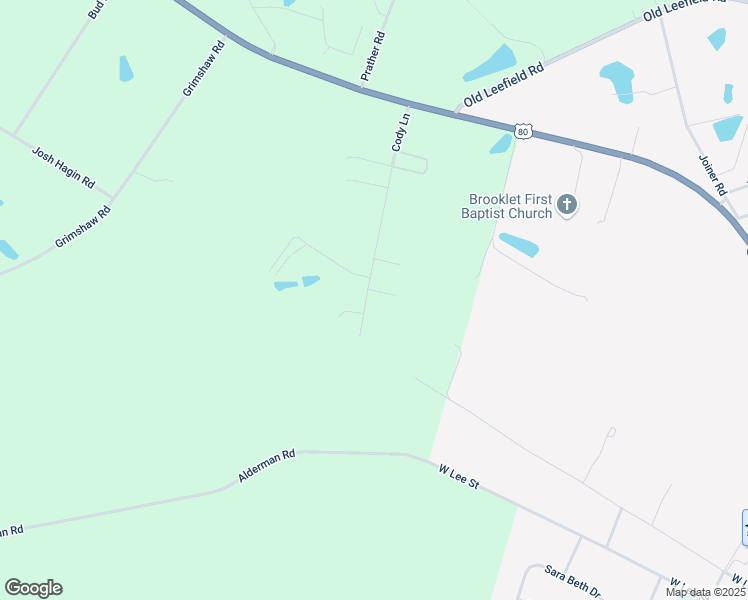 map of restaurants, bars, coffee shops, grocery stores, and more near 2302 Brad Lane in Statesboro