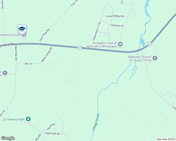map of restaurants, bars, coffee shops, grocery stores, and more near Hidden Oaks Road in Beaufort County