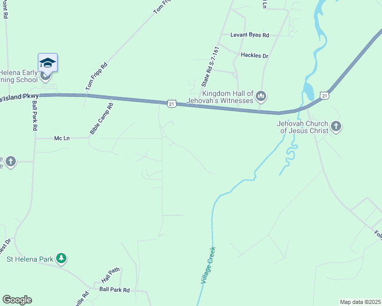 map of restaurants, bars, coffee shops, grocery stores, and more near Hidden Oaks Road in Beaufort County