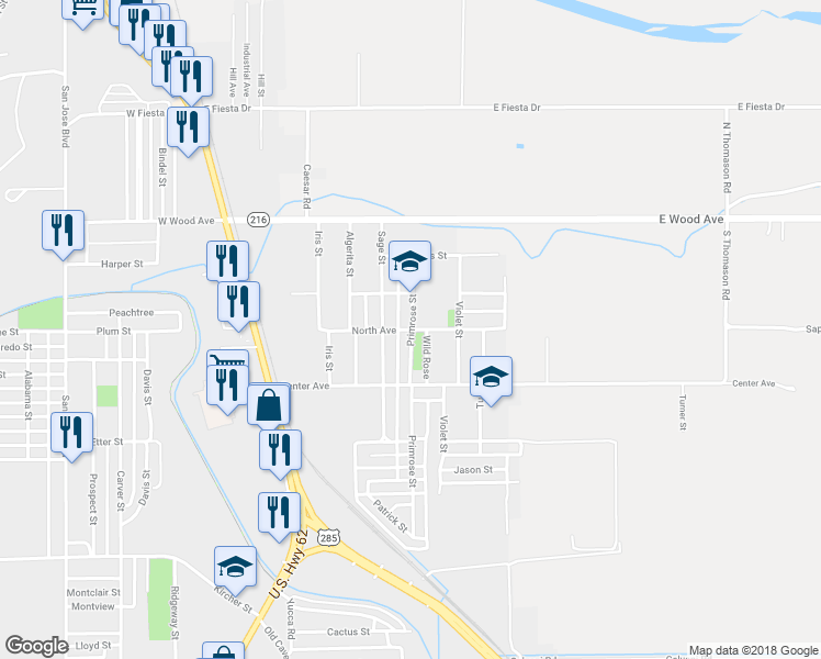 map of restaurants, bars, coffee shops, grocery stores, and more near 899 Carlsbad Cavern Highway in Carlsbad