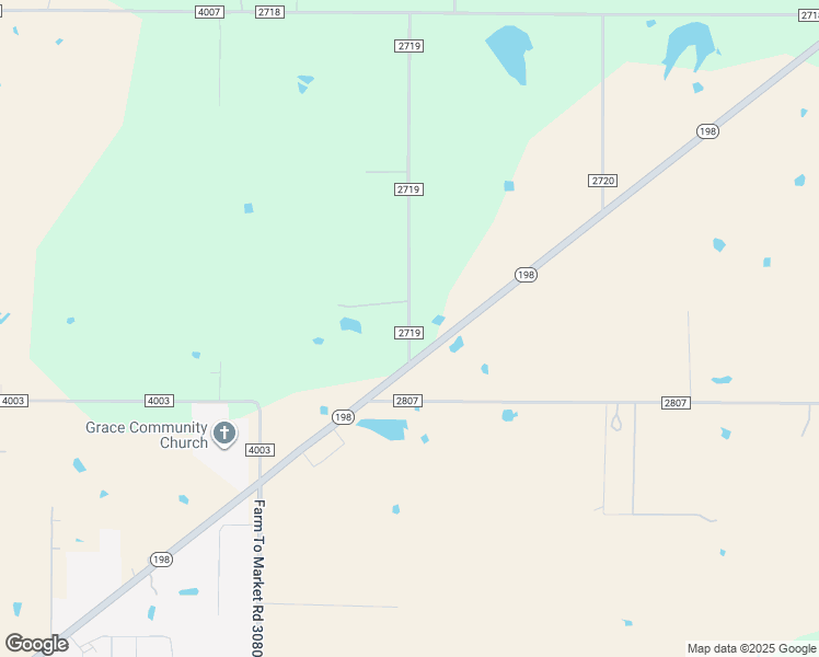 map of restaurants, bars, coffee shops, grocery stores, and more near County Road 2719 in Mabank