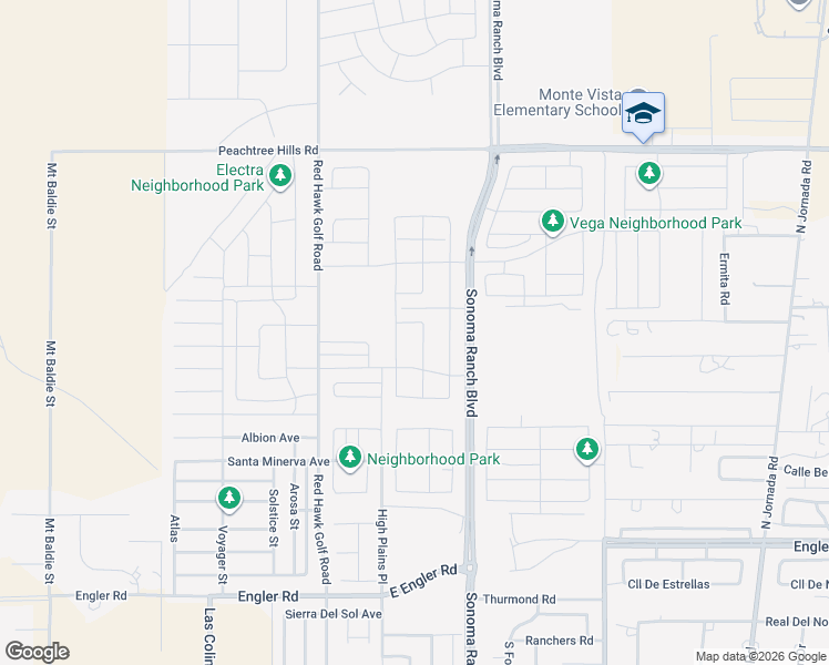 map of restaurants, bars, coffee shops, grocery stores, and more near Sonoma Ranch Boulevard in Las Cruces