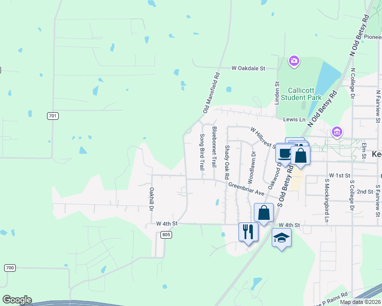 map of restaurants, bars, coffee shops, grocery stores, and more near 204 Song Bird Trail in Keene