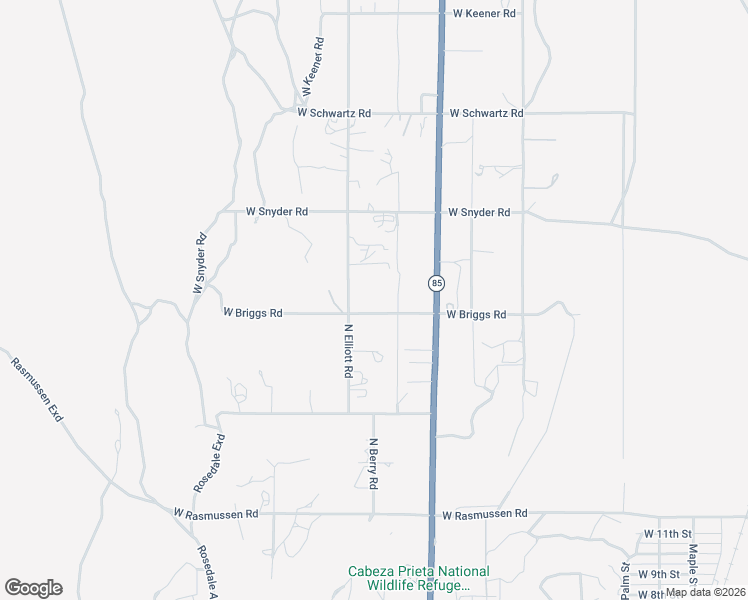 map of restaurants, bars, coffee shops, grocery stores, and more near 1200 West Briggs Road in Ajo