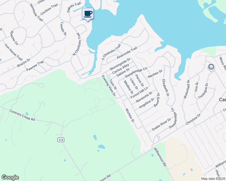 map of restaurants, bars, coffee shops, grocery stores, and more near 4703 Evening View Drive in Granbury
