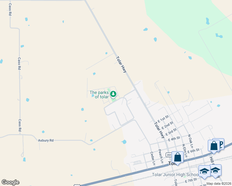 map of restaurants, bars, coffee shops, grocery stores, and more near 9100 Parkview Circle in Tolar