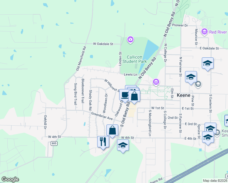 map of restaurants, bars, coffee shops, grocery stores, and more near 103 Rosedale Avenue in Keene