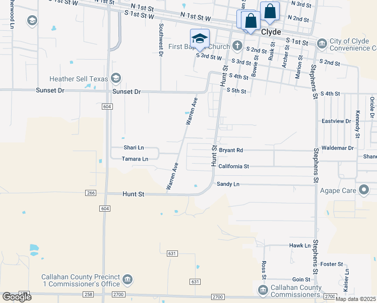 map of restaurants, bars, coffee shops, grocery stores, and more near 126 Century Lane in Clyde