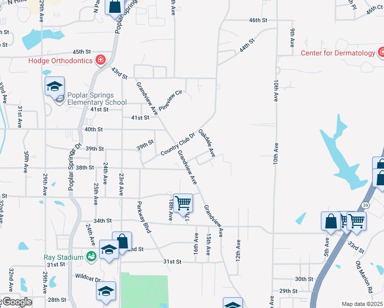 map of restaurants, bars, coffee shops, grocery stores, and more near 1603 Northwood St in Meridian