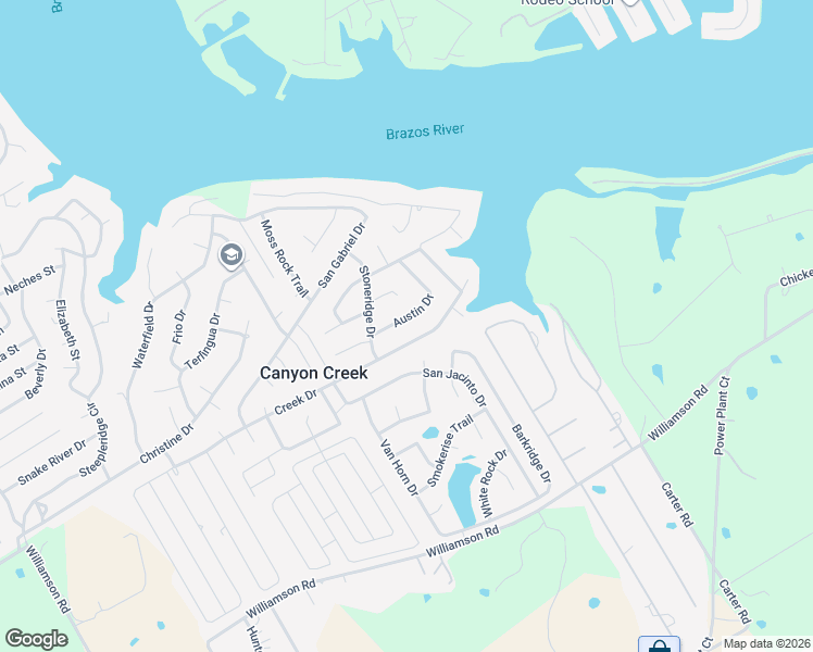 map of restaurants, bars, coffee shops, grocery stores, and more near 2614 Creek Drive in Granbury