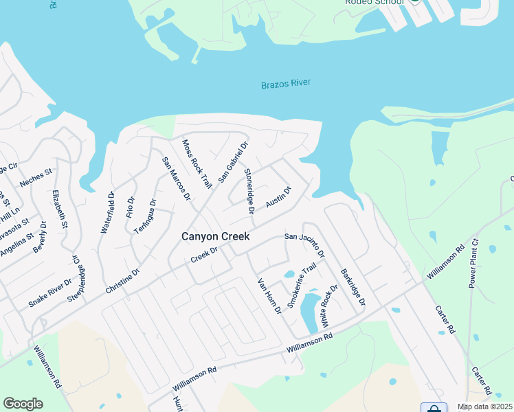 map of restaurants, bars, coffee shops, grocery stores, and more near 2516 Austin Court in Granbury