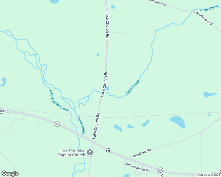 map of restaurants, bars, coffee shops, grocery stores, and more near 19972 Lake Church Road in Metter